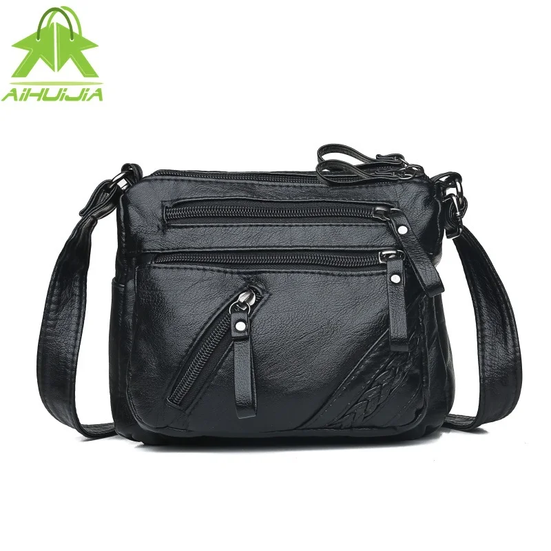

Luxury Soft Pu Leather Small Handbag Women Bags 2021 New Simplicity Solid Color Shoulder Bags Designer Female Messenger Bags