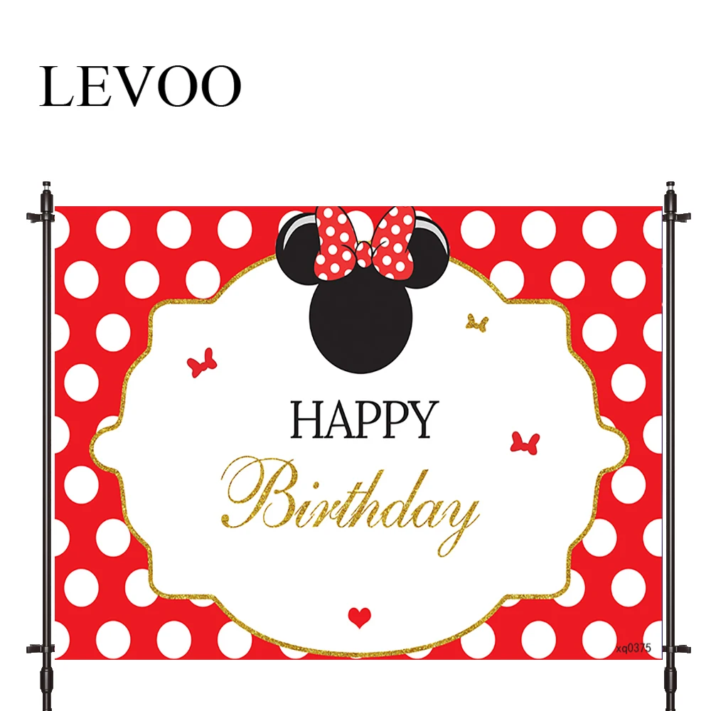 

LEVOO Photography Background Spot Birthday Mouse Bow Princess Fabric Custom Shoot Prop Background Photocall Photo Studio