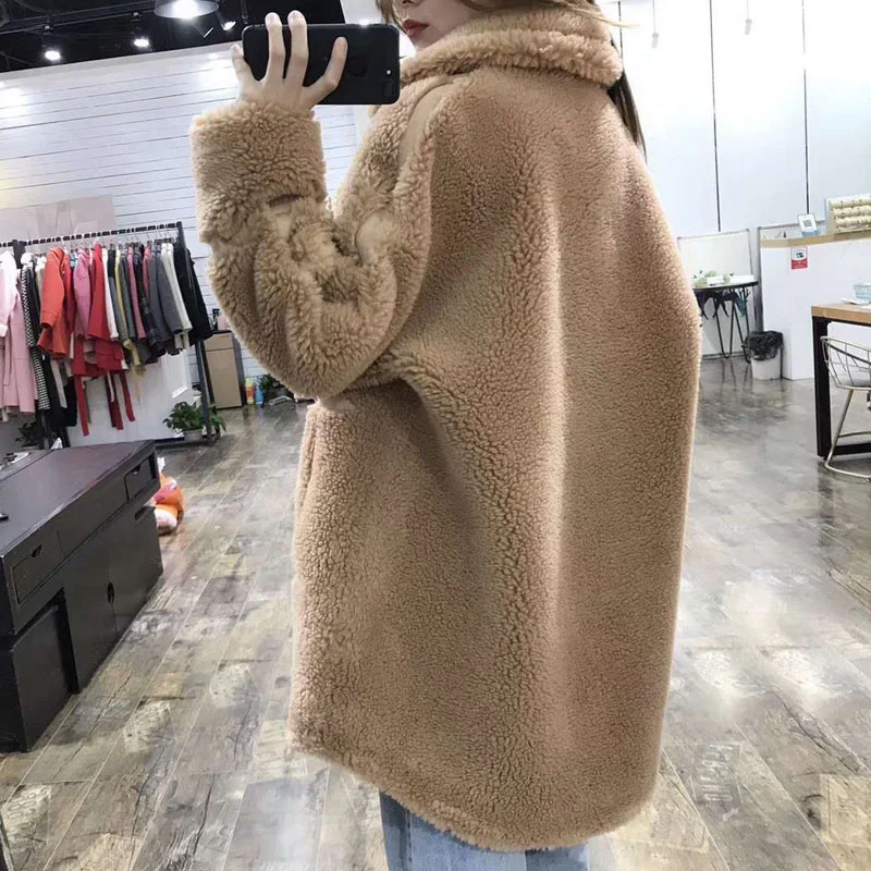 And Tops Womens Blouses Parka Wool Blends Fur Coat Plus Size Winter Clothes Women 2021 Real Price Long Jacket With Horn Button | Женская