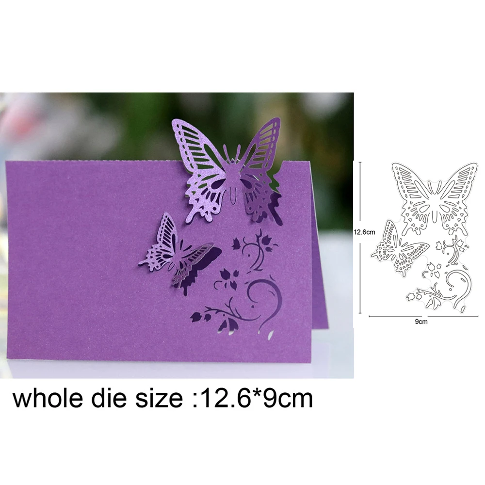 

Металлический трафарет с кружевом и проколотыми бабочками для тиснения своими руками, фотография, фотография, скрапбукинг, форма для вырез...