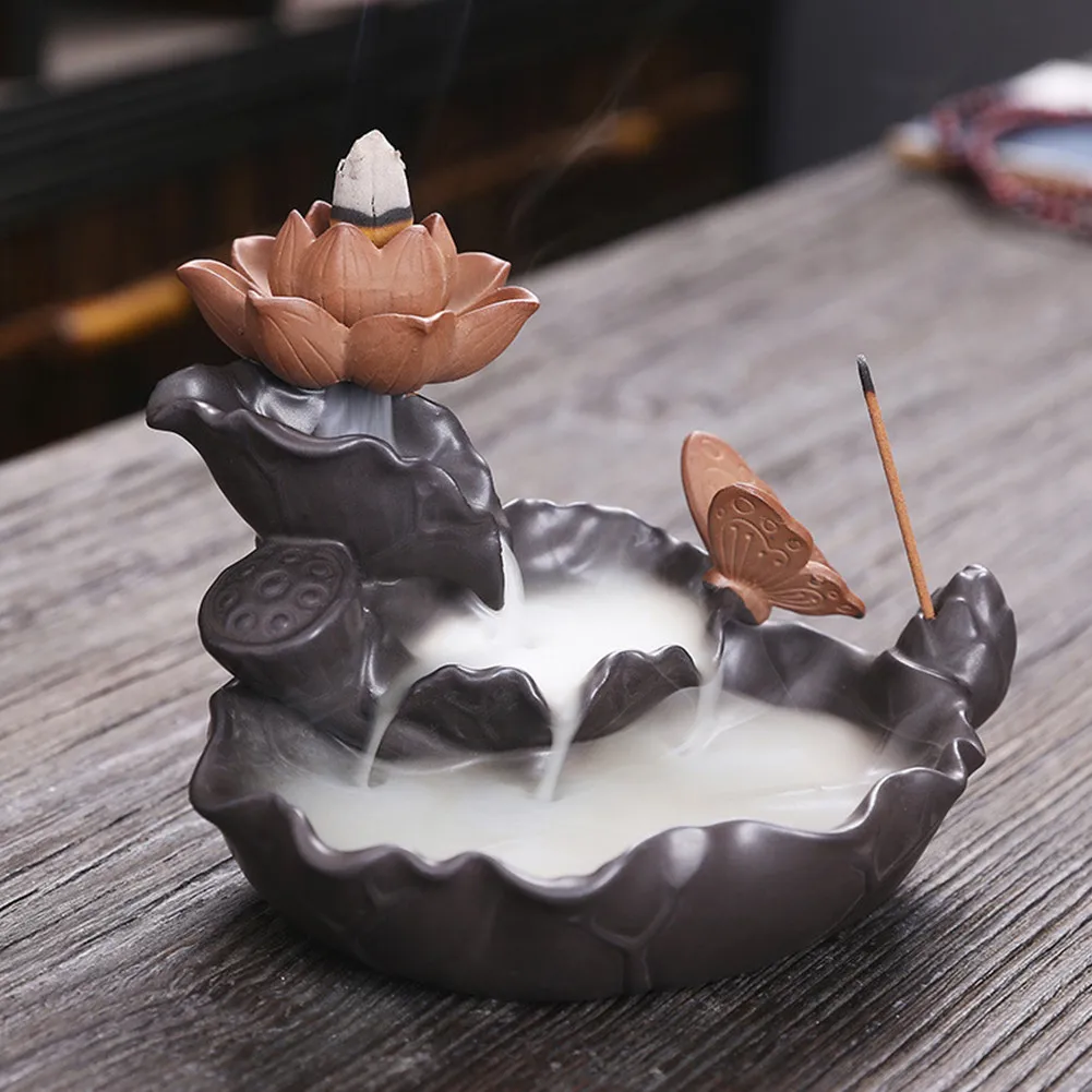 

Backflow Incense Burner Ceramic Incense Holder Waterfall Ceramic Burner Incense Decoration For Home Decor