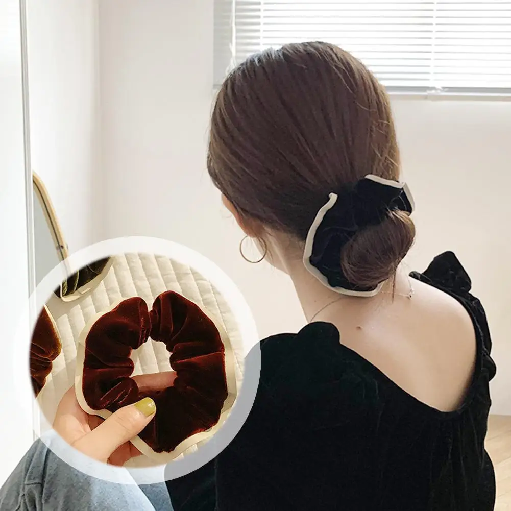 

Velvet large intestine hair ring female Korean high-end sense of tied hair head rope fat intestine thick hair rope headdress