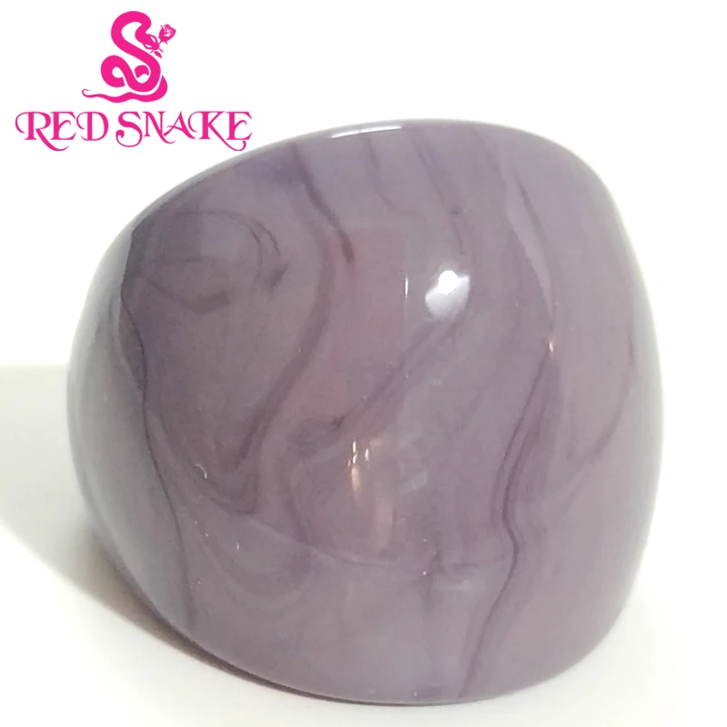 

RED SNAKE Fashion Ring Handmade Lavender Opaque Murano Glass Rings