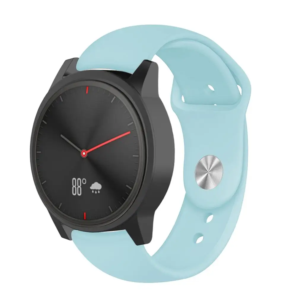Мягкий силиконовый Спортивный Классический ремешок для наручных часов Garmin Vivomove HR Vivoactive 3 Аксессуары для умных часов