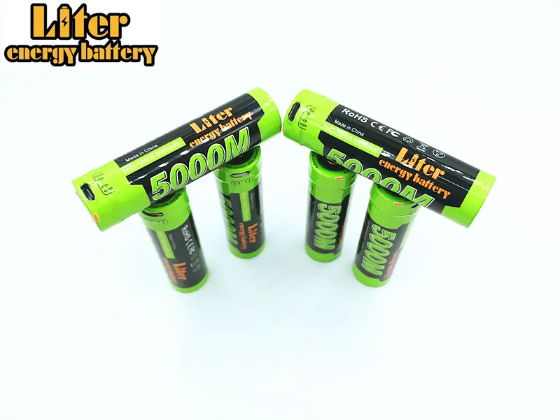 5000M 3 7 V 18650 3500mAh со светодиодным индикатором DC Charging Li Ion USB аккумуляторная батарея
