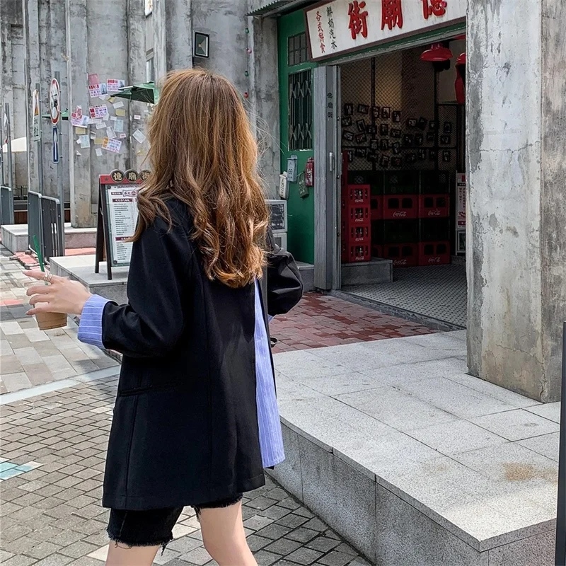 

Color contrast fried Street suit jaet Korean loose design minority spring and autumn small suit autumn 2020 NEW