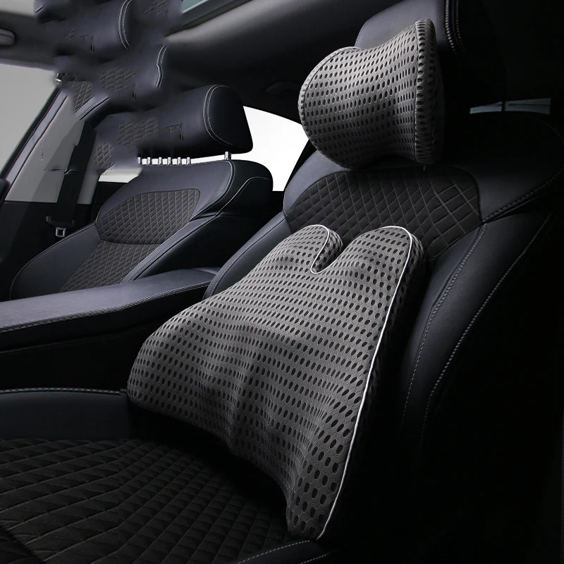 4D Мягкая сетчатая Автомобильная подушка для подголовника поддержки шеи