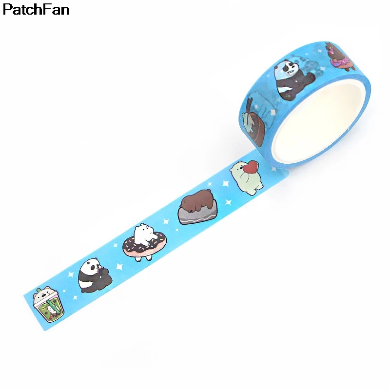 Patchfan Мы Голые Медведи Мультфильм Забавный DIY Скрапбукинг Малыш клей Васи бумага маскирующая Лента Печатный узор наклейка A2473