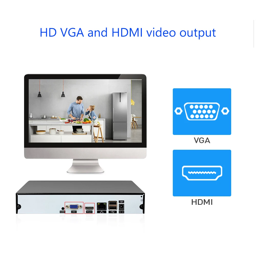 16-канальный сетевой видеорегистратор 1080P поддержка системы видеонаблюдения