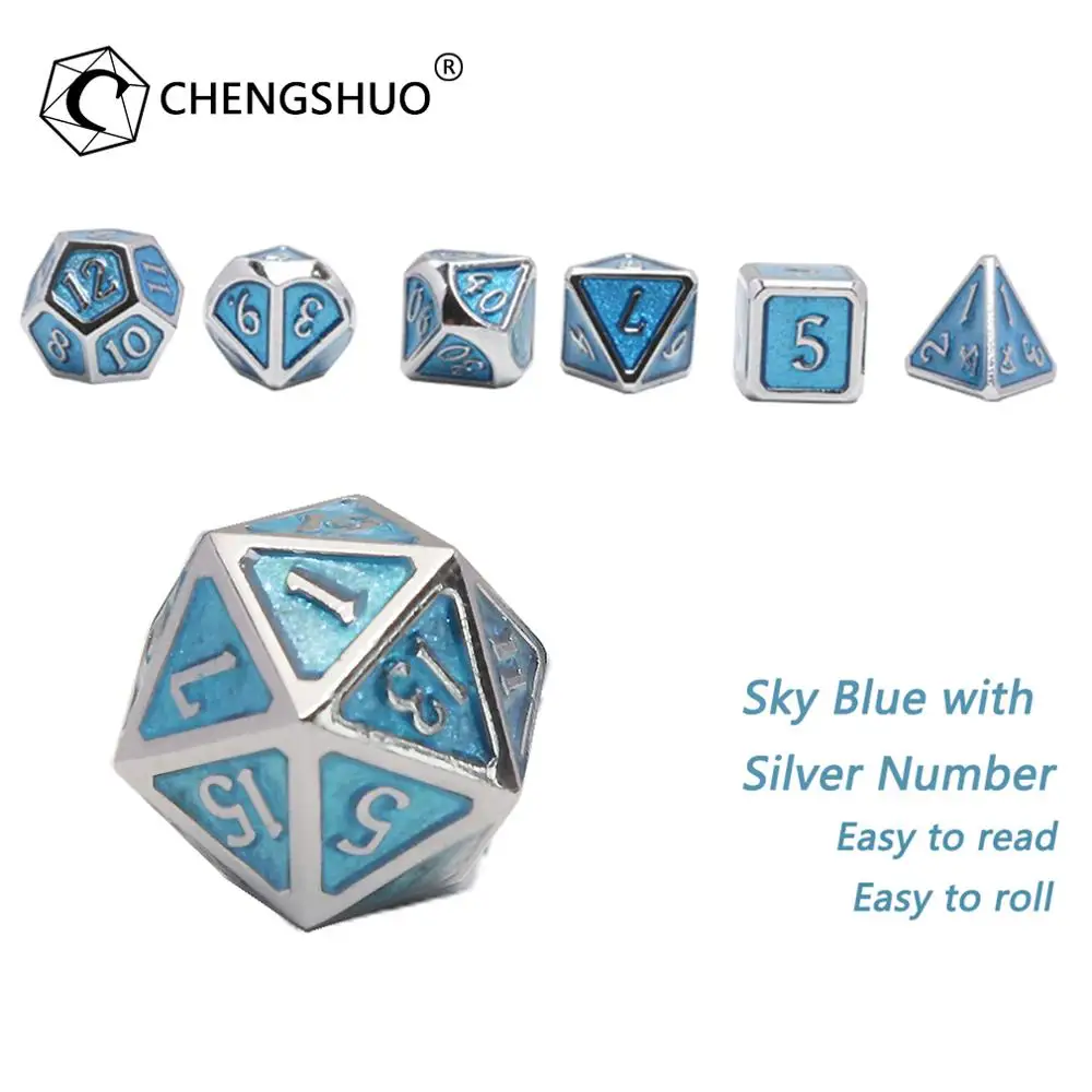 Набор Металлических Кубиков Chengshuo rpg кубиков из цинкового сплава для косплея