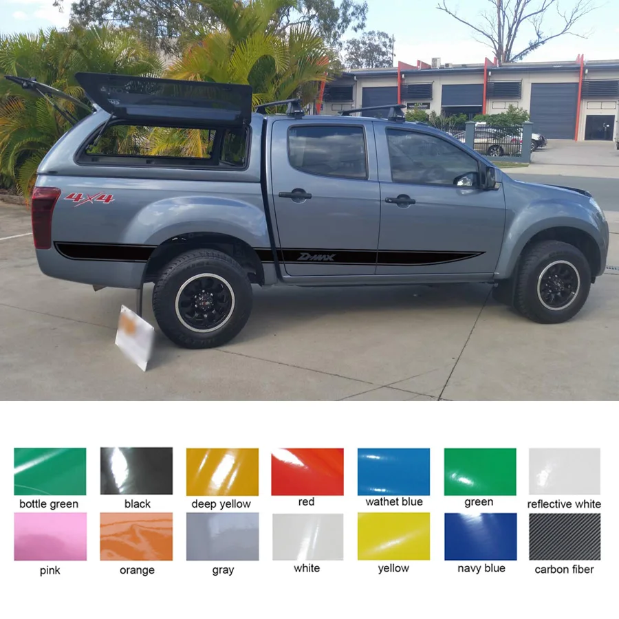 D max полоса Боковая дверь Графический виниловый гоночный автомобиль стикер для