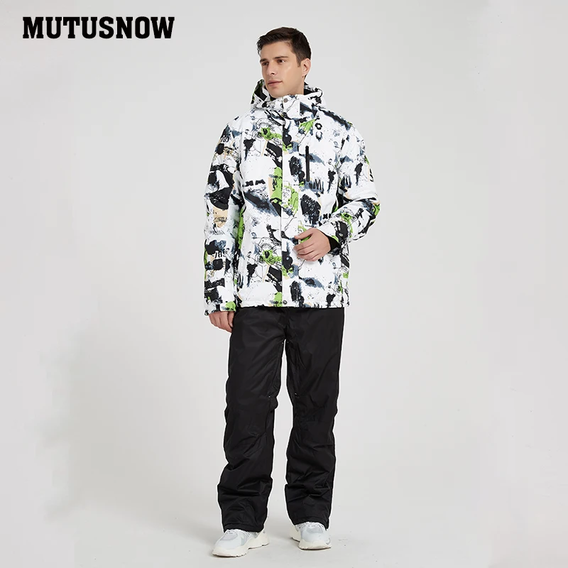 Лыжный костюм MUTUSNOW мужской новый зимний спортивный ветрозащитный