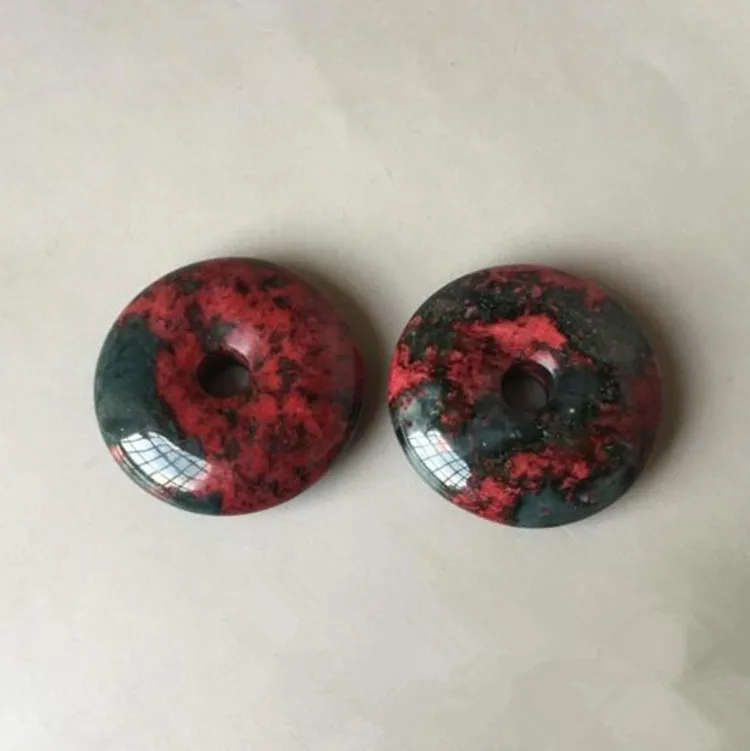 Подвеска-Пончик Из Натурального Красного Цветка Персика нефрита ожерелье для