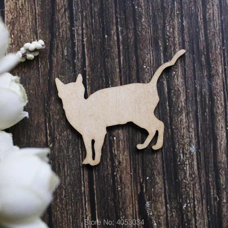 Деревянный котенок кошка фанера резки лазерной размеры формы деревянный вырез
