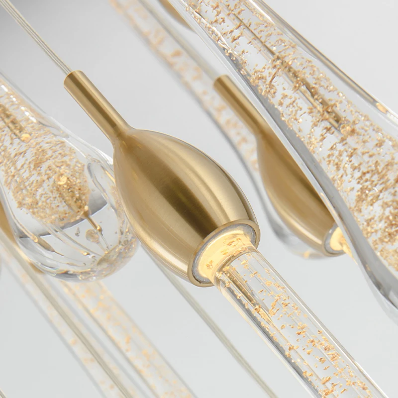 

Ceiling Chandelier Lighting Long Water Drop Fixtures Hanging Lamp Led Large Staircase Crystal 1 Modern Kitchen Island Restaurant