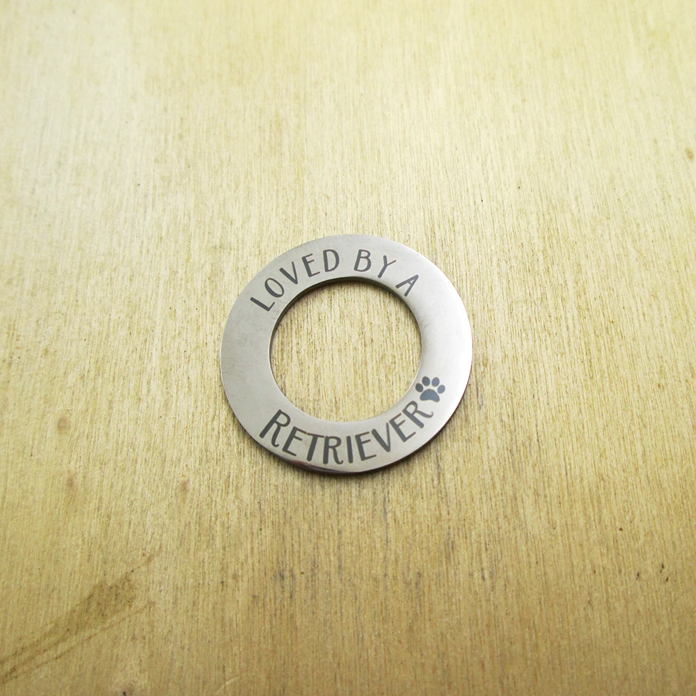 

10 шт./лот «любимый ретривером» 15*25 мм подвески из нержавеющей стали с лазерной гравировкой «сделай сам» подвески