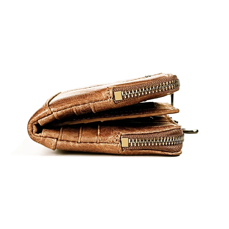 Горячая сумасшедшая цепочка с лошадью кошелек для мужчин из натуральной кожи RFID