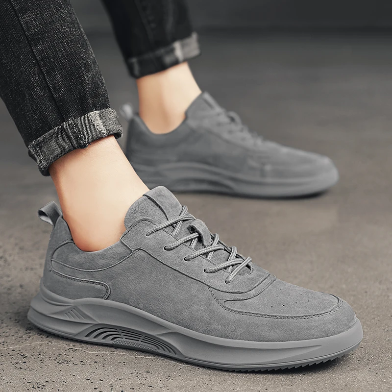 Кожаная мужская обувь Мужская повседневная Мужские оксфорды на шнуровке Мягкая