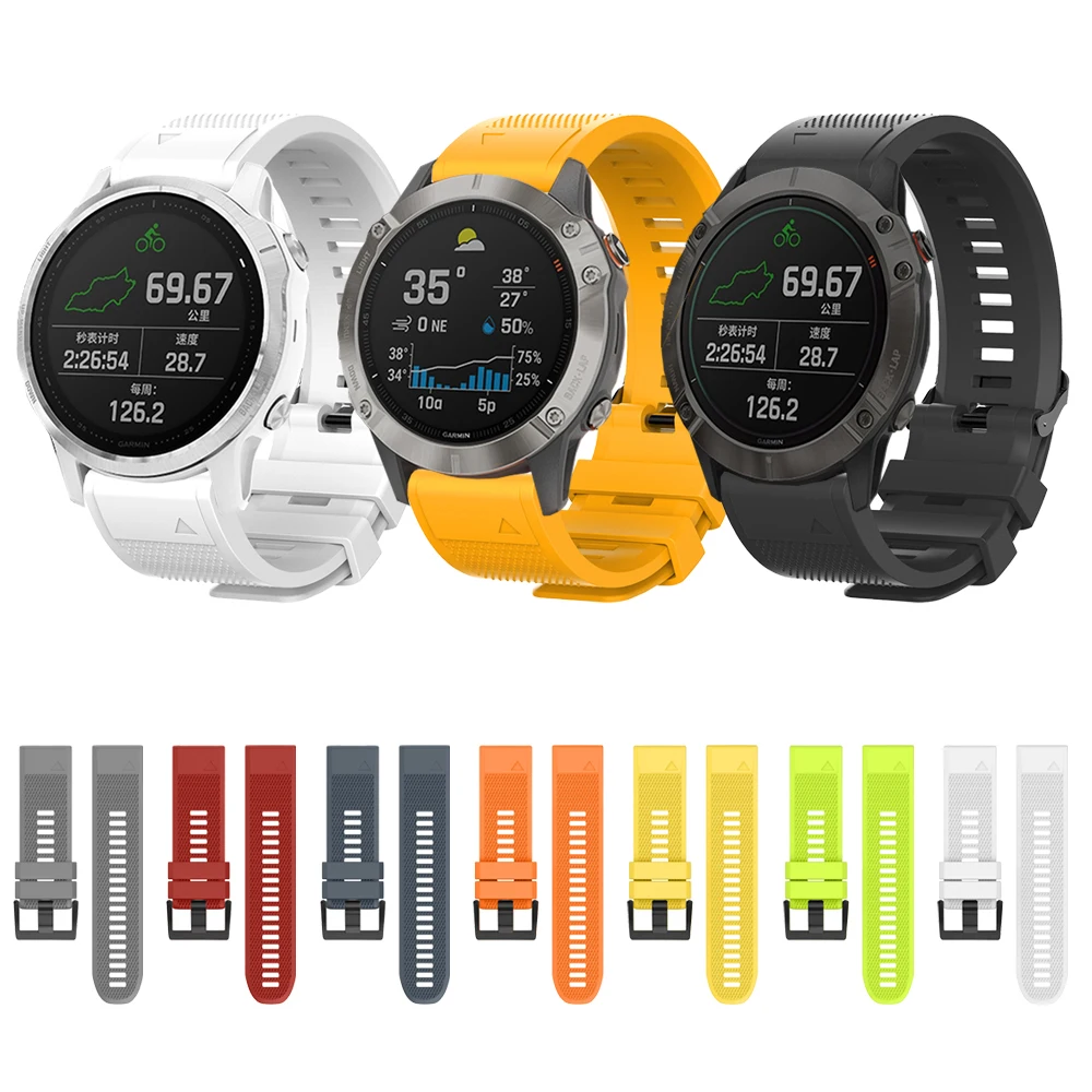 Ремешок силиконовый для Garmin Fenix 6 6X 6S /5S 5X 5 Plus 3HR Forerunner 945 935|Ремешки часов| |
