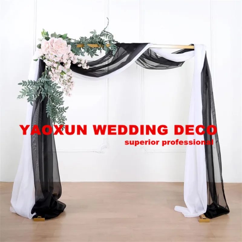 3m 6m 9m 12m сплошной цвет шифон Свадьба Арка драпировка фон ткань Арбор для наружной