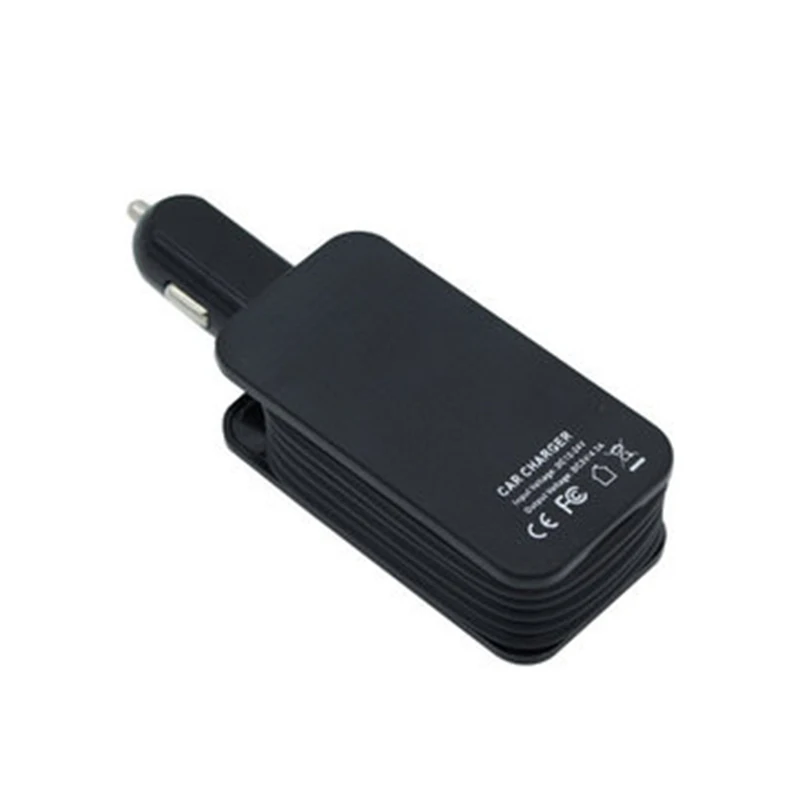multi port car charger 4 usb extension cord charge phone for iphone 6 7 plus realme poco redmi infinix cubot doogee gps adapter free global shipping