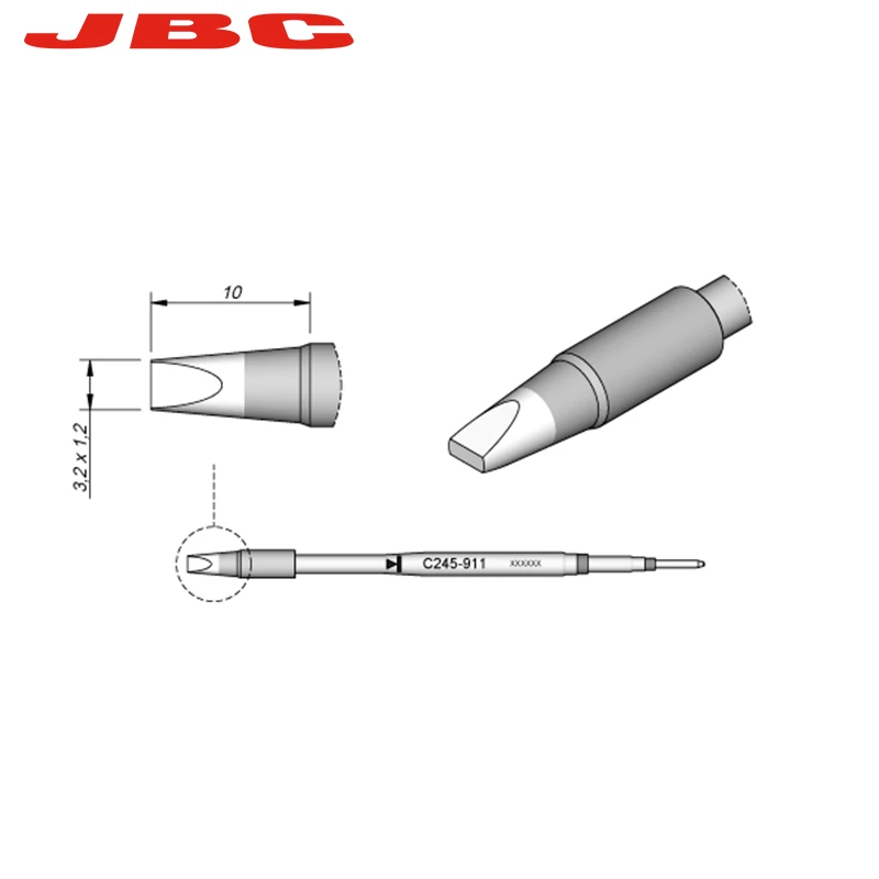 

Картридж с долотом JBC, аксессуары для пайки, наконечники для пайки