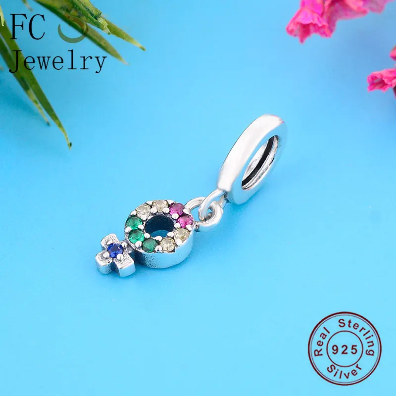 

FC Jewelry Fit Original Pandora Charm Bracelet 925 Silver My Female Sign Zirconia Bead For Making Me Series Valentine Berloque