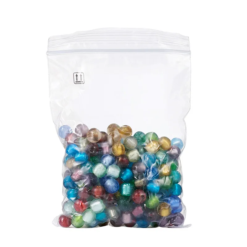 200pcs/lot 8mm 10mm 12mm Round Handmade Foil Glass Lampwork Spacer Beads Multi Color Hole: 2mm for DIY Jewelry Making|glass beads|mixed colorbeads