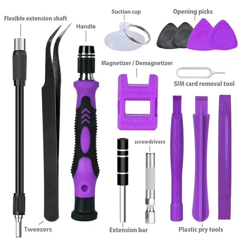 

115 in 1 Screwdriver Set of Screw Driver Bit Set Multi-function Precision Mobile Phone Repair Device Hand Tools Torx Hex