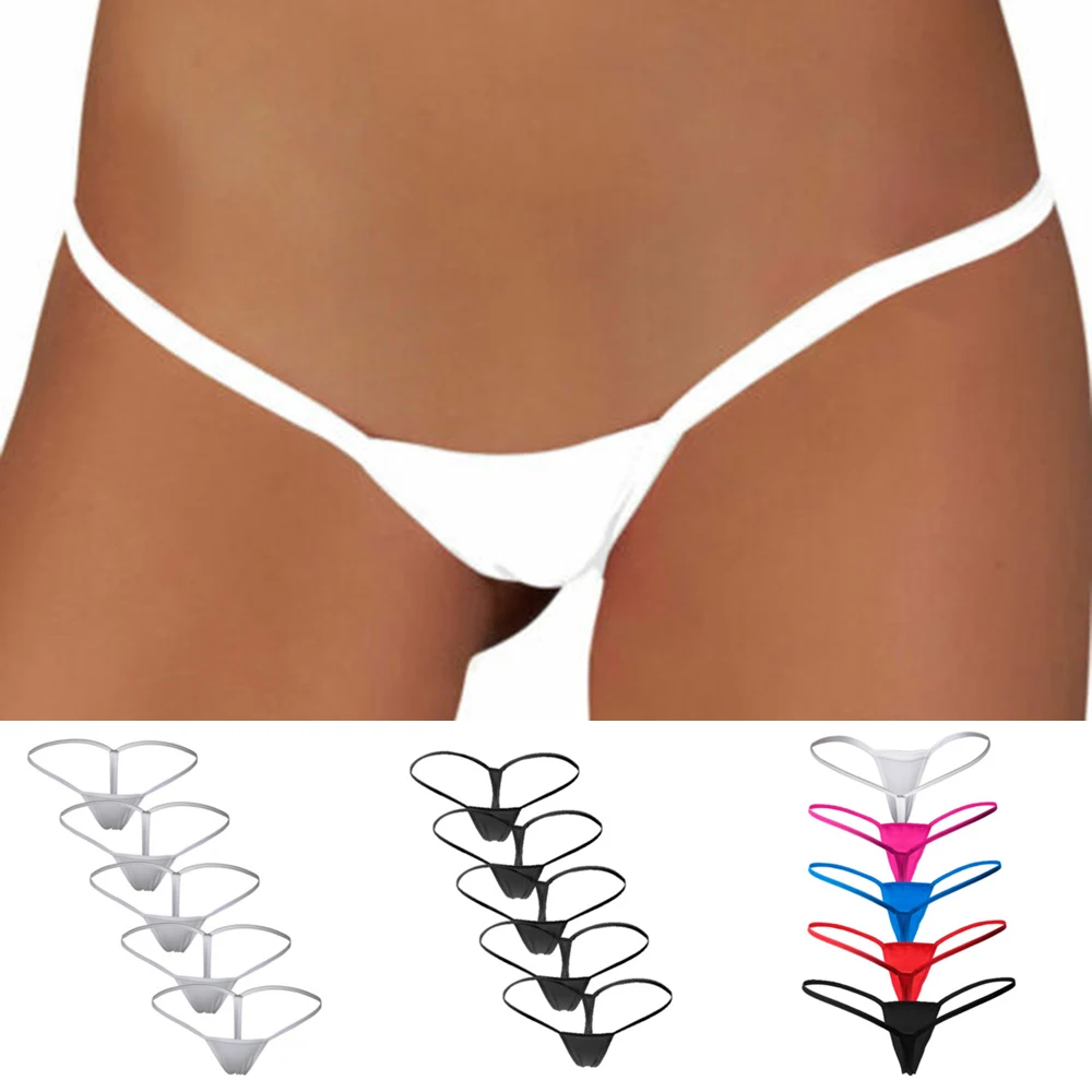 

5PCS Womens Ladies Sexy Solid Mini Thongs G-String Underwear Panties Lingerie Panty Seamless Knickers Briefs