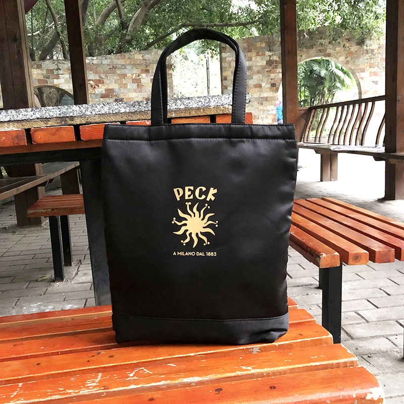 black super big capacity supermarket shopping tote bag portable large draw string closure trolley shop shoulder S10 | Багаж и сумки