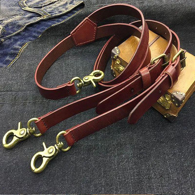 

Leather Suspenders For Men, Personalized Brown Genuine Leather, Groomsmen Gifts