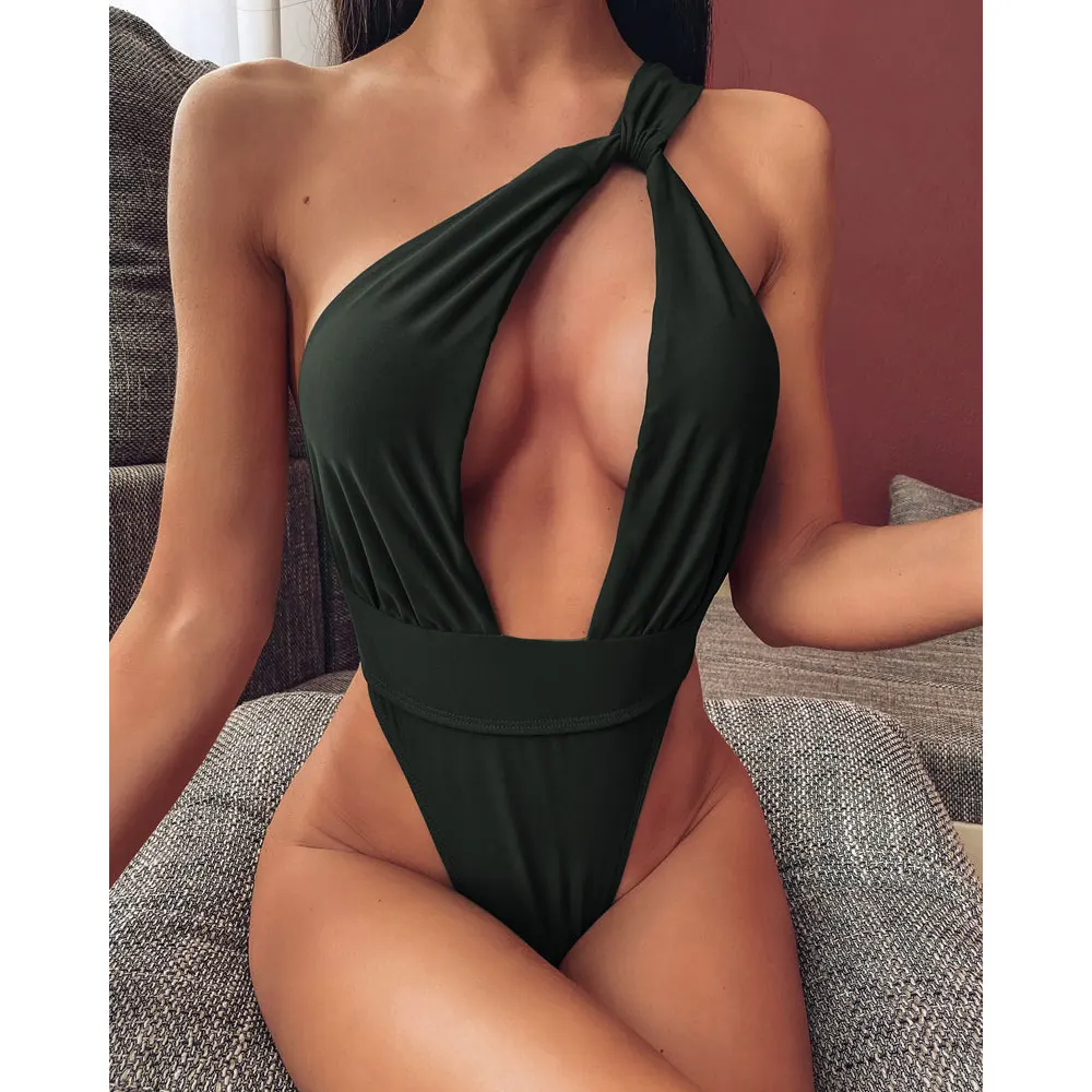 One Piece Swimsuit Push Up Swimwear Women Black Sexy Bodysuits 2019 Sling Traje De Bano Mujer Retro Buckle Newest Fashion | Спорт и