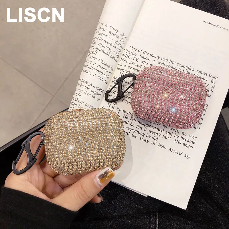 Стразы бриллиантовые наушники чехол для Apple AirPods 3 Pro Блестящий противоударный