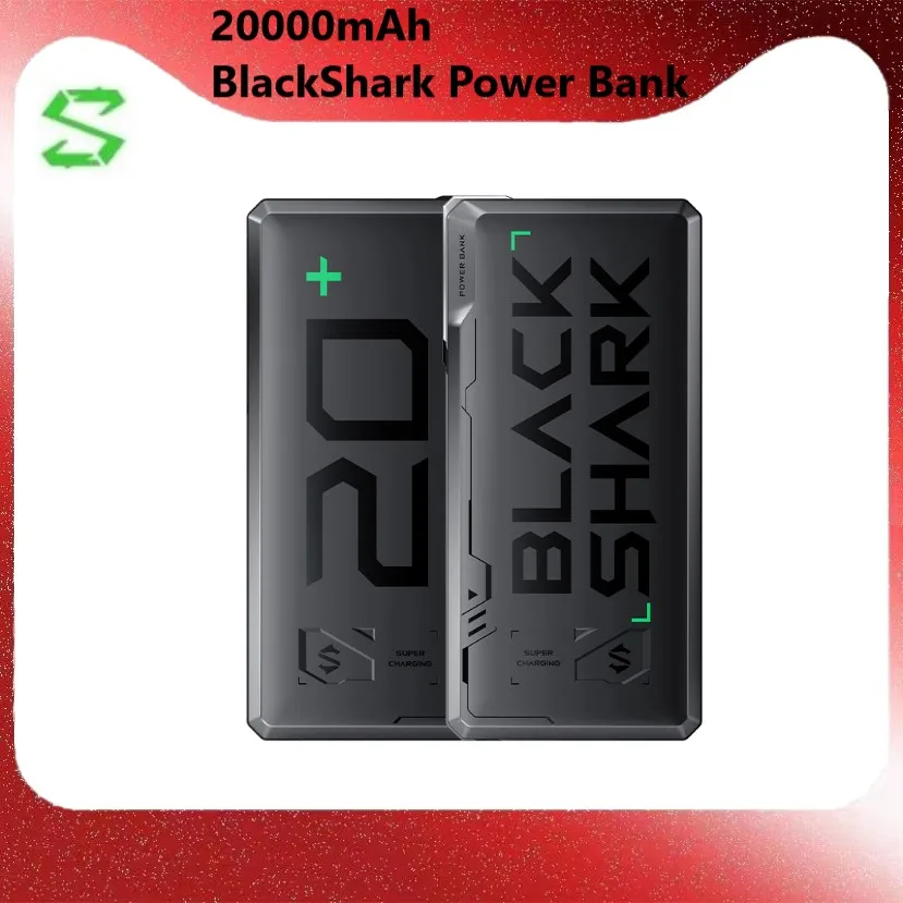 20000 мАч внешний аккумулятор BlackShark 18 Вт быстрая зарядка с тремя выходами USB для