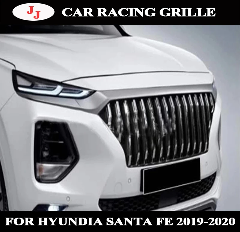 Решетка радиатора для Hyundai Santa fe 2019 2020 черный/серебристый радиатор из АБС