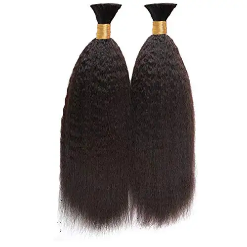 

Kinky Straight Human Hair Bulk For Braiding Mongolian Remy Hair Weaving Extesnions Corase Italian Yaki Braiding Hair Bundles