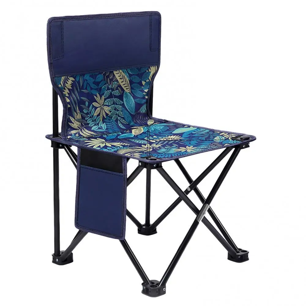 

Portable Folding Chair Outdoor Stool for Camping Fishing Travel with Side Pocket Camping Equipment
