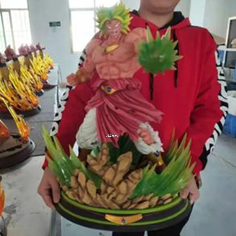 1" Dragon Ball Z статуя Супер Saiyan бюст Broli 1/6 полноразмерный Портрет с светодиодный свет GK экшн-модель игрушечная коробка 38 см Z2789