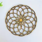 Геометрическая деревянная вырезанная подставка для стола, цветок жизни, вывеска для свадьбы, дома, украшение для стены, уникальные подарки