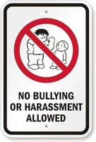 no bullying or harassment allowed with graphic signnovelty metal sign for home decor tin sign for man women cave