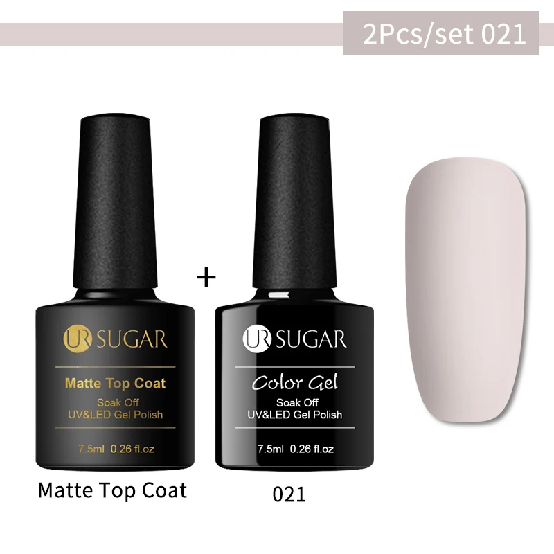 Set 21 Ur Sugar 7,5 мл матовый Гель-лак цветной УФ-гель для ногтей матовое верхнее покрытие замачиваемый УФ светодиодный Гель-лак для ногтей Гель-лак гибридный - Цвет: Set 21