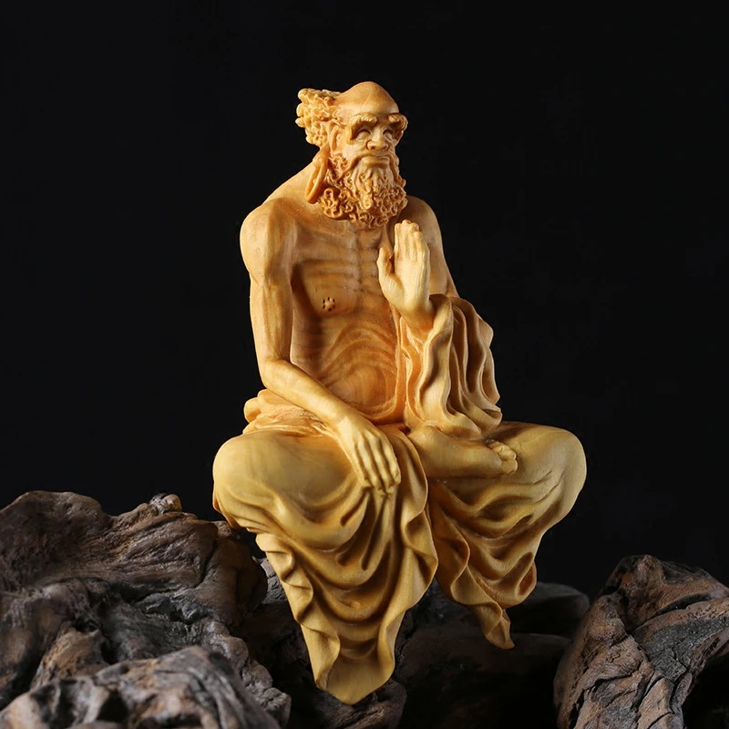 Фигурки Дхармы 8 17 см резьба из самшита для дома фэн шуй резные поделки деревянная