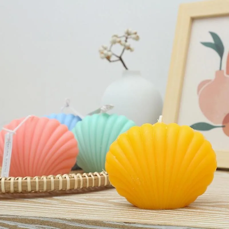 

Creative Decorative Aromatic Shell Candles Home Decor Candles Birthday Supplies Gifts Party Decor Props R8U1