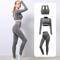 women gym suit 3 piece set fitness sets sports workout sportswear clothing yoga fitness set female workout leggings top leggings