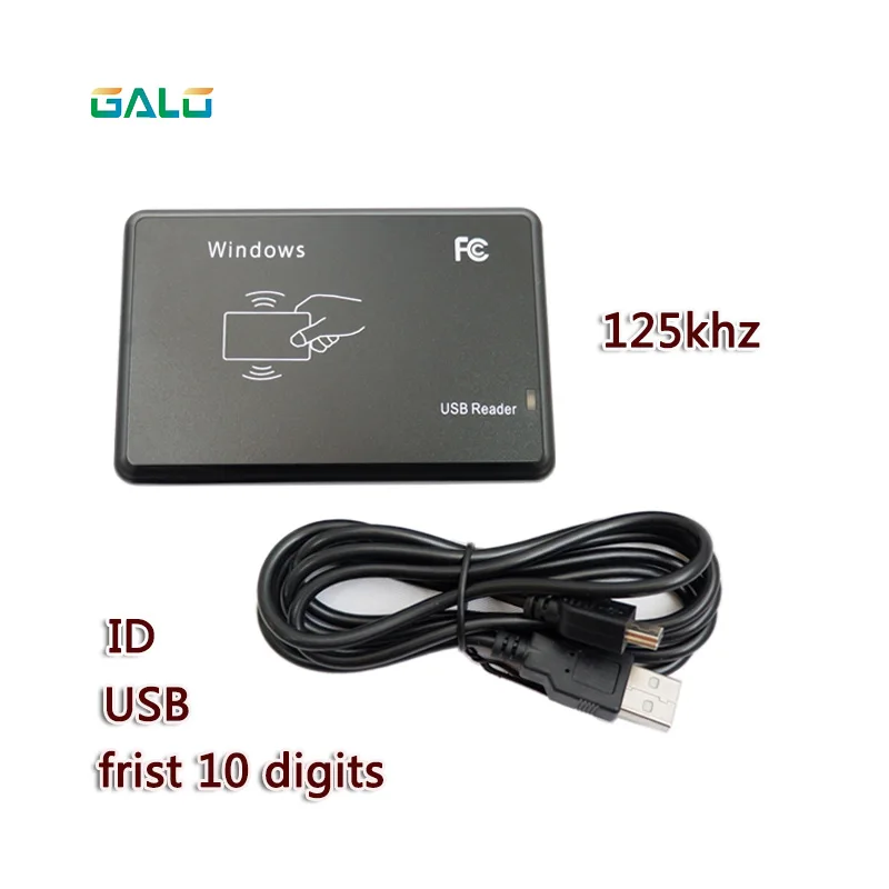 ID first 10 digits USB RFID ID Бесконтактный бесконтактный считыватель смарт-карт EM4001 EM4100 Windows 125 кГц - Цвет: ID first 10 digits