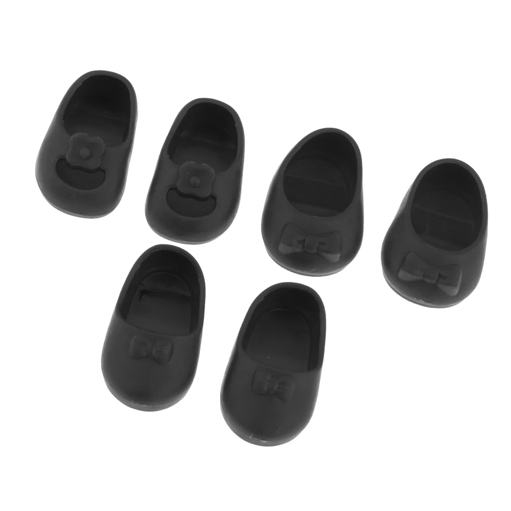 3 пар/компл.. Обувь сандалии тапочки для куклы меллчан 25 см наряд Accs Black | Игрушки и