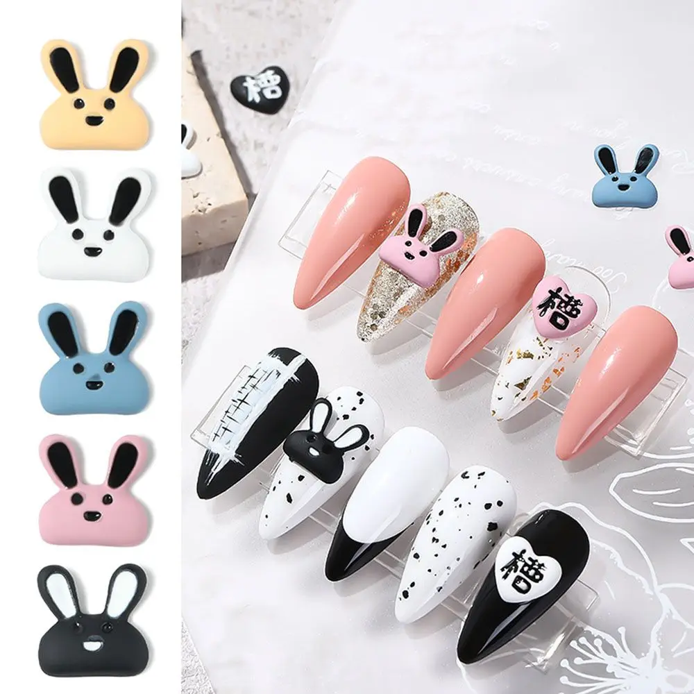 

Nail Art Long Ears Cartoon Rabbit Jewelry Alloy Rabbit Nail Decoration Cute Girly Heart Nail Art Accessories