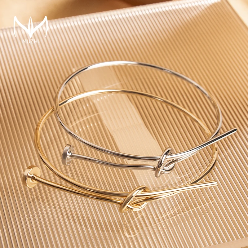 

MUZHI классический дизайн браслеты для ногтей для женщин и мужчин модный браслет из нержавеющей стали нейтральный регулируемый браслет в сти...