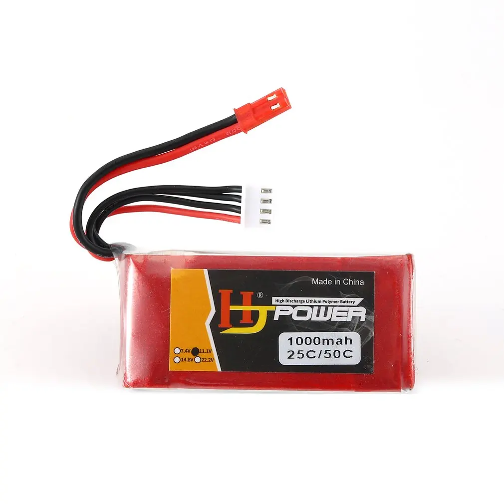 HJ 11,1 V 1000MAH 25C 3S Lipo аккумулятор JST разъем Перезаряжаемый для RC гоночный Дрон вертолет модель автомобиля лодки